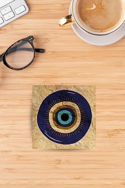 Begoloni Stone Decor قاعدة أكواب من الحجر الطبيعي مطبوعة بالأشعة فوق البنفسجي...