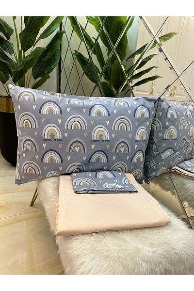 micoton Single 100% Cotton Sheet and Pillow Set - Non-Elastic