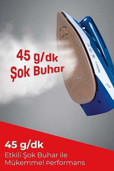 Evia Holiday Ea-4603 Travel Iron with Shock Steam Foldable Vertical Ironing Feature