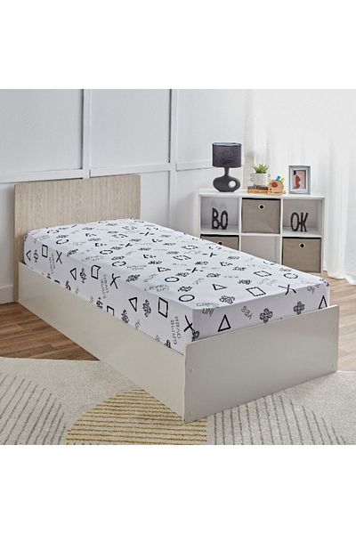 Home Box Gaming Gamer Microfibre Single Fitted Sheet - 90x200+25 cm
