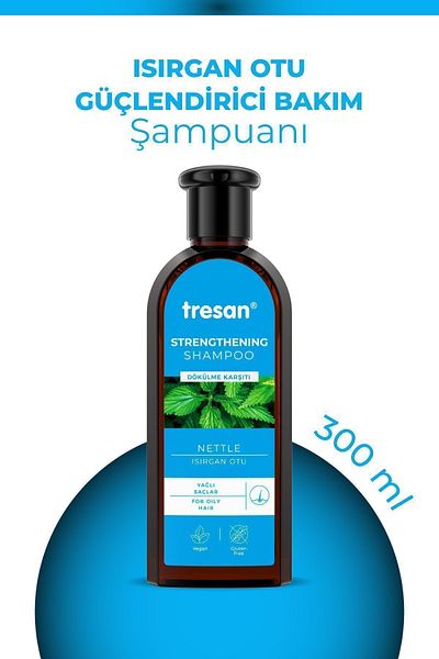 Tresan 300 ml 2 Pack Nettle Care Shampoo - Oily Hair