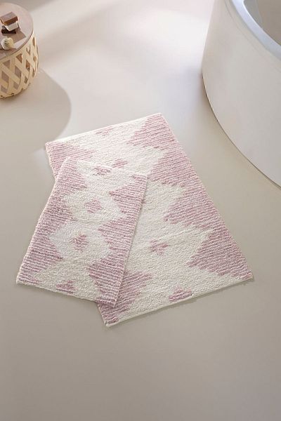 İrya Covoraș de baie Mistic 100% bumbac 2 bucăți Trandafir uscat 40x60 60x90