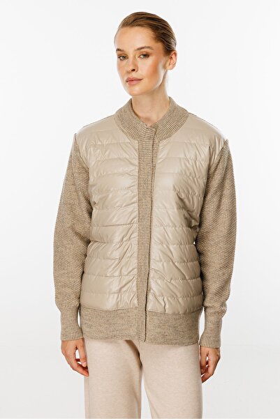 Butik Triko Quilted Knitwear Jacket - Combined Design