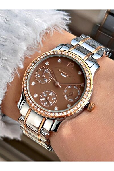 Fontenay ساعة يد نسائية بلون وردي معدني - Fn-4016.2vkv