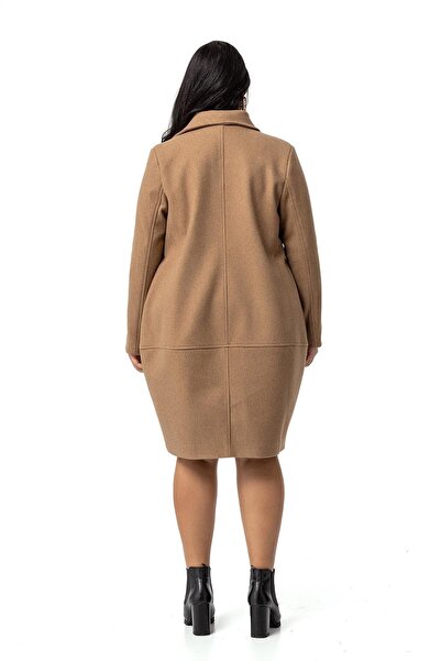 DISENTIS MODEST Mink Stamp Coat - Large Size, Bag Pocket, Single Button and Lined