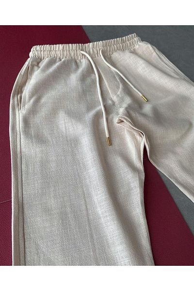 MFU collection Ανδρικό άνετο λινό παντελόνι Oversize Loose Cut
