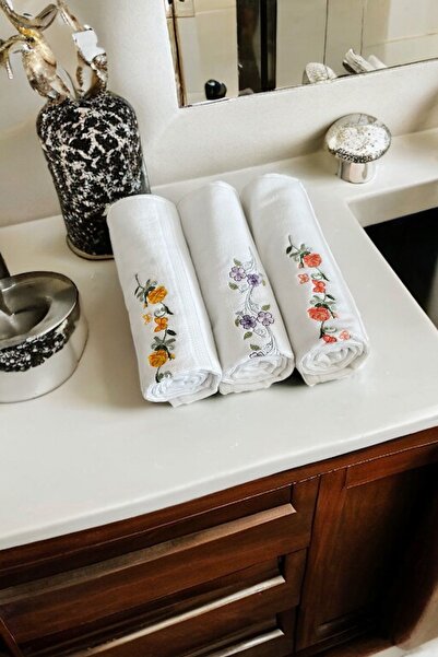 Özdilek 3-пакет 100% бавовняних рушників для рук та обличчя - 80x50 см рушник для ванної кімнати