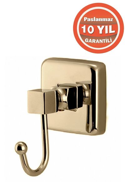 ÇELİK BANYO Paslanmaz Pirinç Kumru Tekli Bornozluk Banyo Askısı Altın Gold
