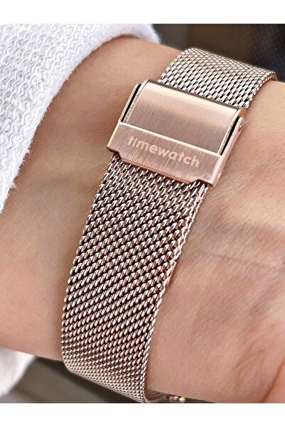 Timewatch Wicker Plain Women's Wristwatch - Rose Color, Functions Active, Tw.215.4Rrr