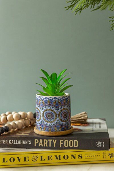 Arma House Arts Bohemtarzı Mandala Kaktüs & Sukulent Saksı (5)