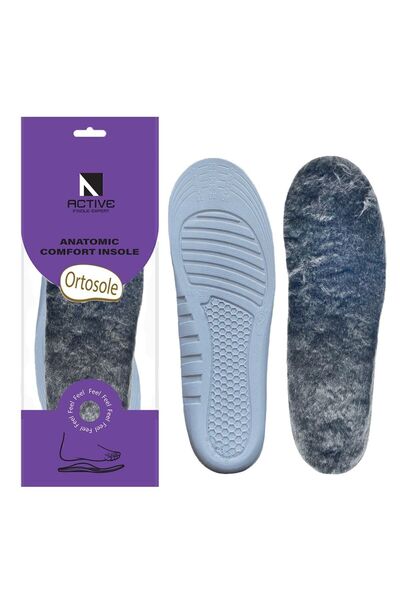 Ortosole OS201.PL - Gri Yün Tabanlık | Kışın Sıcak Tutan, Soğuk Havalara Karş...