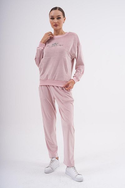 WestBound Σετ Γυναικεία Φόρμα Soft Velvet Printed - PUDRA