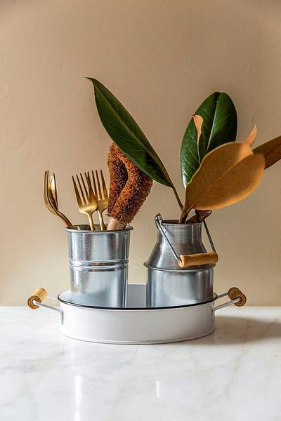 Arma House Super Country Style Galvanized Series (Vase, Tray and Spoon Holder) 2