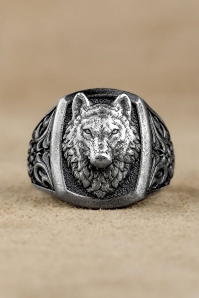 Savis Silver Boz Kurt 925 Ayar Gümüş Yüzük