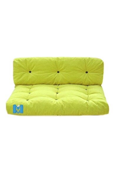 Mavi Vitrin Iç Mekan Yıkanabilir Balkon Teras Yer Minderi Takımı Ebat 80x60 Cm