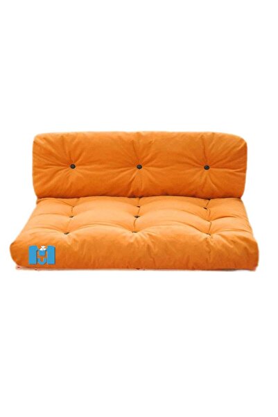 Mavi Vitrin Iç Mekan Yıkanabilir Balkon Teras Yer Minderi Takımı 50x40 Cm