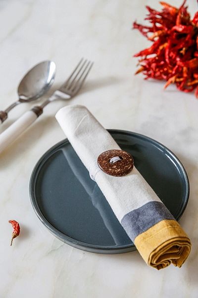 Arma House 6-Piece Simple Button Napkin Ring
