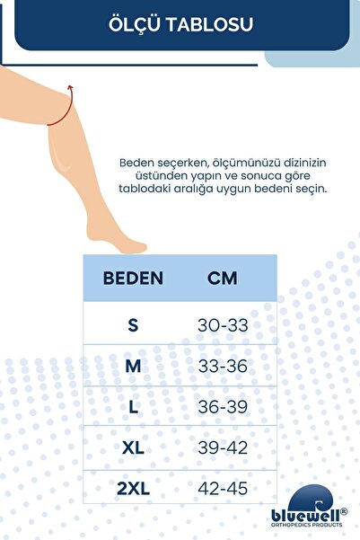 BLUEWELL ORTHOPEDICS PRODUCTS Spor Dizliği Ortopedik Koruyucu Elastik Voleybol Basketbol Fitness Çift Taraflı Dizlik 2 ADET