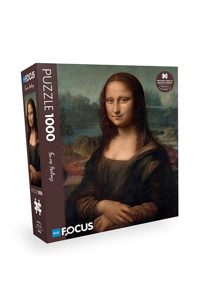 Blue Focus 1000 Piece Puzzle - Mona Lisa
