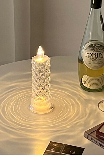 Arma House Gül Işıklı Led Mum 15 Cm