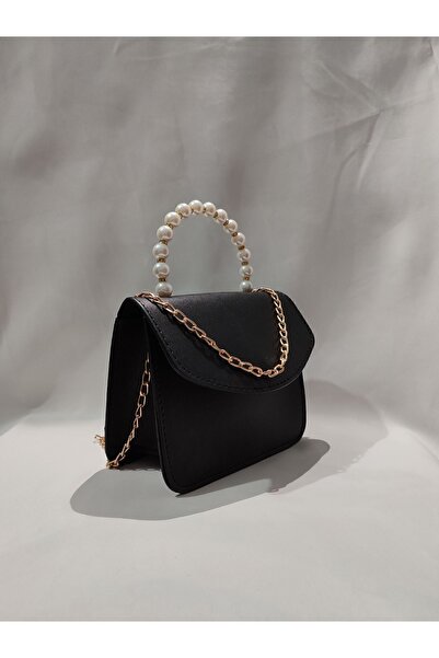 MYU23 Geantă de umăr și geantă de mână cu perle și lanț auriu pentru femei
