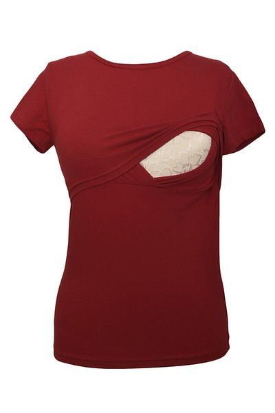 Luvmabelly Maternitate 2501_2516 Tricou de maternitate din bumbac pentru alăptare (9 CULORI DISPONIBILE)