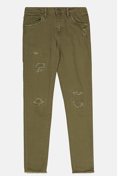 Levi's Kids Girl Super Skinny Jeans, Olive