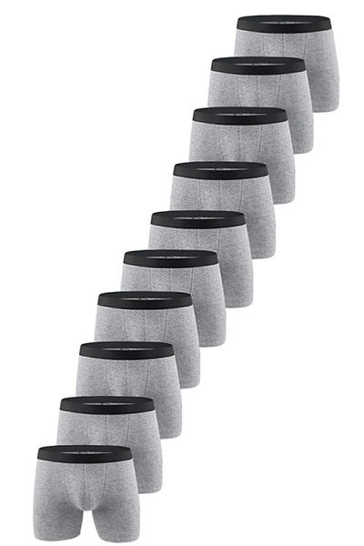 Baytas Baytaş Ανδρική συσκευασία 10 Lycra Boxer Grey