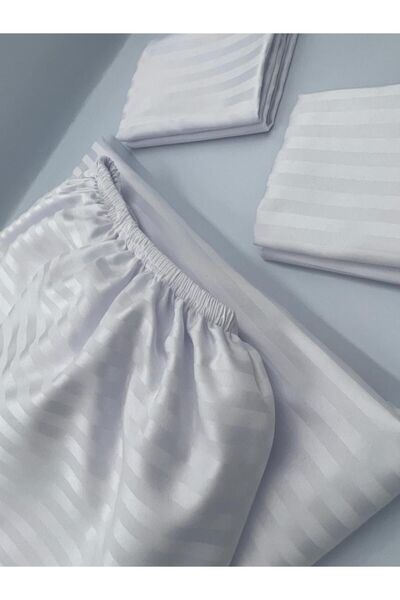 pınarhome collectıon MICRO SATIN COVER SET (***BOTTOM LEAF WITH RUBBER -***PILLOW COVERS WITH COVER)