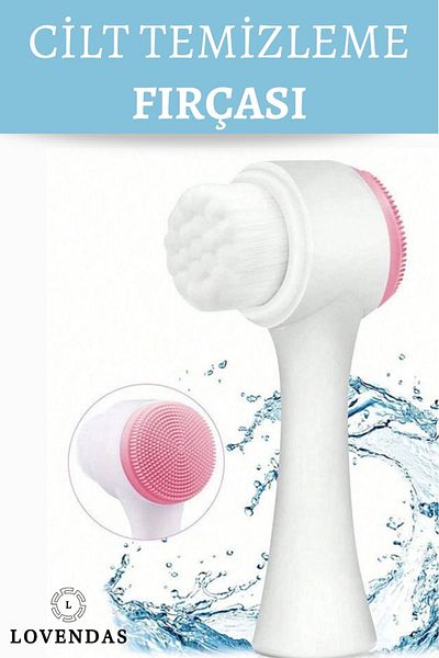 Lovendas Facial Cleansing Brush - Double Sided, Bpa Free, Soft Silicone and Fine Brush