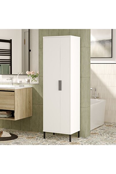 Yurudesign Daisy Çok Amaçlı Dolap Vileda Banyo Dolabı Beyaz Dy1-w
