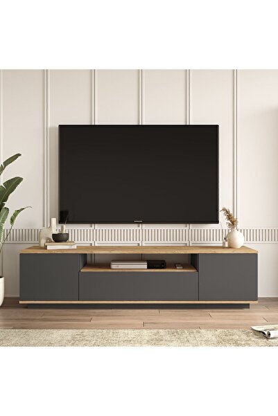 Yurudesign Future Tv Ünitesi Fr7-aa Çam-Antrasit