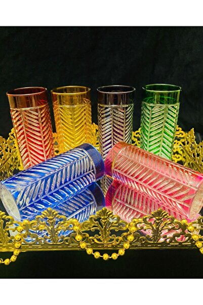 GİYİM SANATİ EL İŞİ RENKLİ 6'LI KRİSTAL KESME BALIK SIRTI İŞLEMELİ KAHVE YANI...