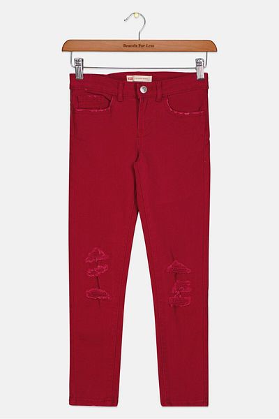 Levi's Kids Girls Super Skinny Jeans, Maroon