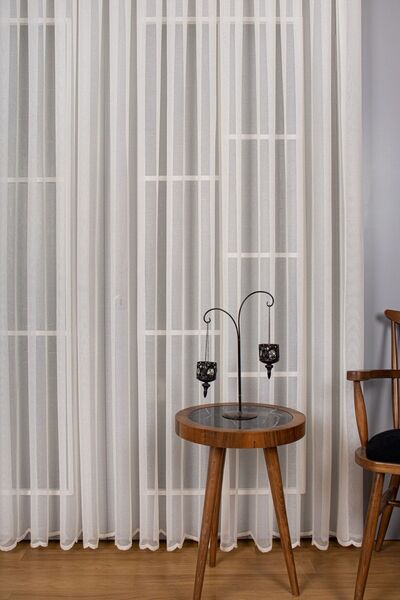 Perdelit Örme Düz Tül Perde Ütü Istemez ( 1/2.5 Normal Pile )