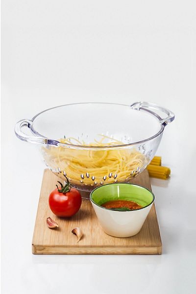 EWs Transparent Acrylic Pasta and Vegetable Fruit Strainer