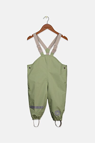 Tchibo Yürümeye Başlayan çocuk Erkek Düz Askılı Pantolon, Yeşil