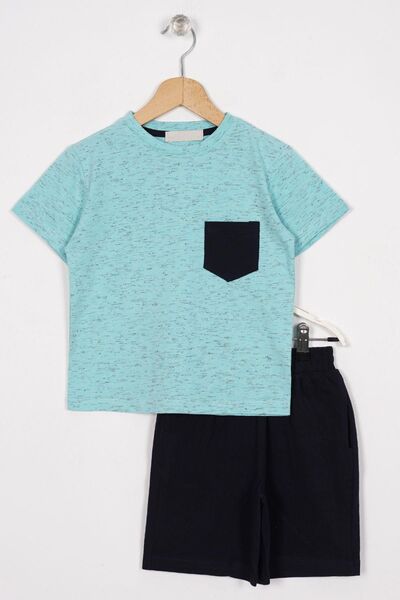zepkids Komplet kratkih hlača za dečake - Sa detaljem džepa , mint crna
