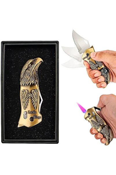 hızıroğulları Kartal Figürlü Çakı Çakmak Modeli