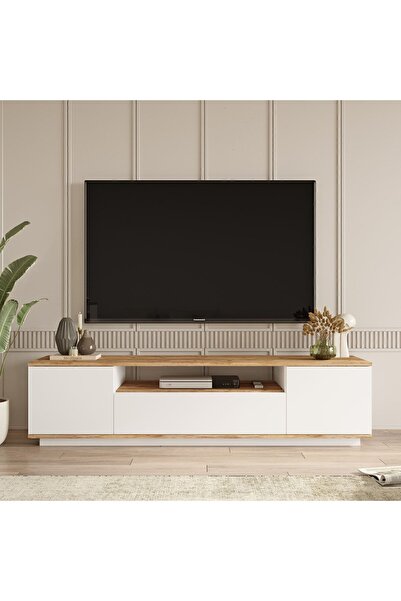 Yurudesign Future Tv Ünitesi Fr7-aw Çam-beyaz