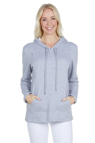 Luvmabelly 4506 Model - Cotton Side Zippered Maternity Breastfeeding Sweatshirt