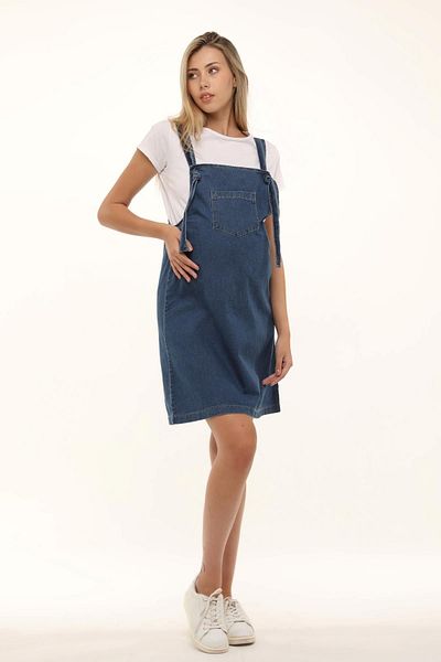 Luvmabelly MYRA6301 Rochie Gilet Maternitate Denim - Albastru