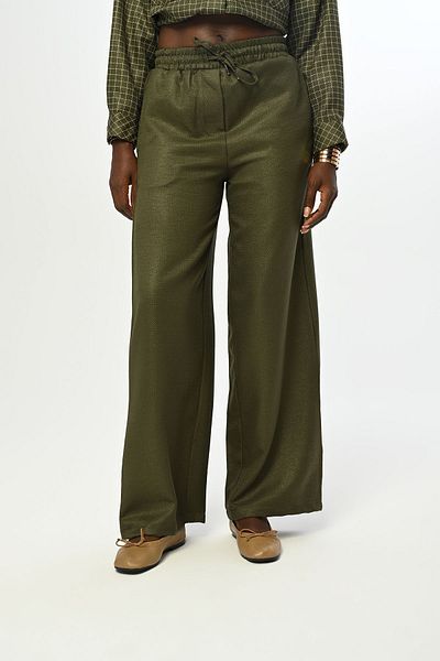 Orfeo Negro Wide Leg and Elastic Waist Women's Trousers