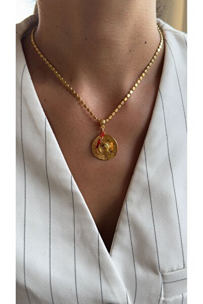 jewine studio Altın Kaplama Şapka Charm Kolye