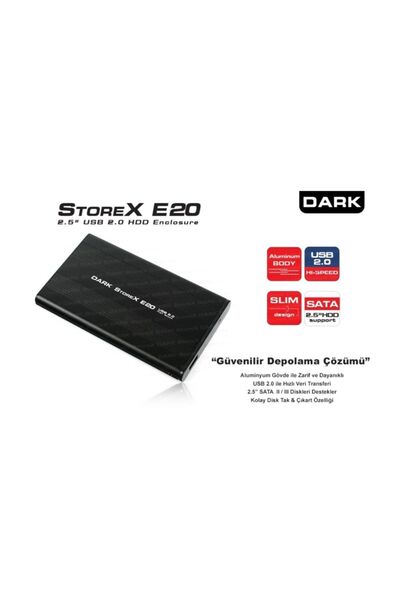 Dark Storex E20 2.5" Usb 2.0 Full Alumınyum Sata Dısk Kutusu