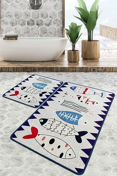 Chilai Home Σετ 2 χαλιών μπάνιου Djtbathroom Hall