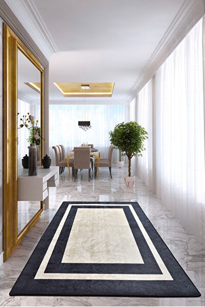 Chilai Home Black Frame Dekoratif Modern Halılar Djth