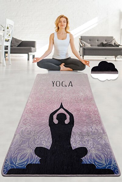 Chilai Home Çakra Mor 60x200 Cm Yoga,spor,fitness,pilates Halısı Yoga Matı Yı...