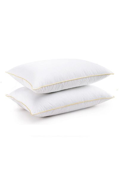 In House 2 Pieces Microfiber Prime Hotel Pillow with Golden Line - 90x50 cm