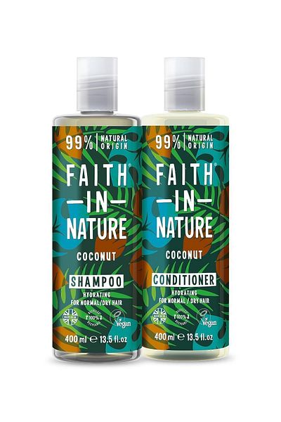 Faith In Nature 99% Natural Moisturizing Coconut Shampoo and Conditioner